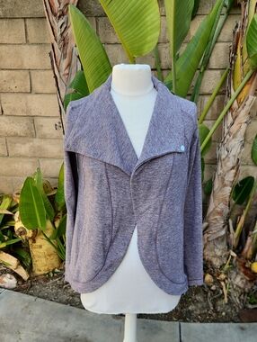 Lululemon Rulu Rally Wrap Heathered Purple Jacket Cardigan Size 4